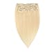 Bleach Blonde Double Weft Clip in Human Hair Extensions Full Head 14