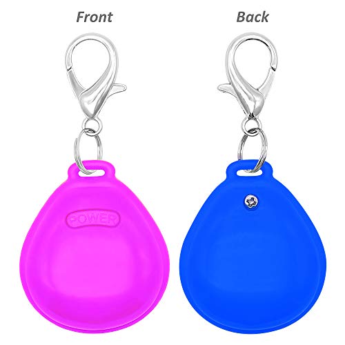 DOMIGLOW 2Pcs Dog Collar Light - Led Dog Tag Lighted Dog Pendants Glow in Dark Pet ID Tags Dog Lights for Night Walking & Camping (Pink & Blue)