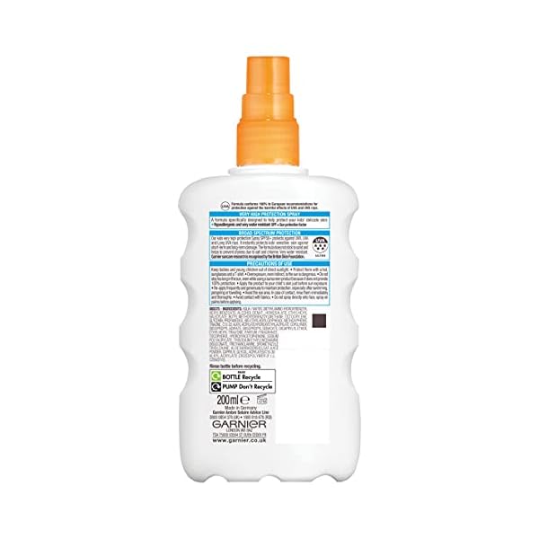 Garnier-Ambre-Solaire-Kids-Water-Resistant-Sun-Cream-Spray-SPF50-High-Sun-Protection-Kids-Suncream-Spray-SPF50-200-ml Garnier Ambre Solaire Kids Water Resistant Sun Cream Spray SPF50+, High Sun Protection Kids Suncream Spray SPF50+ 200 ml