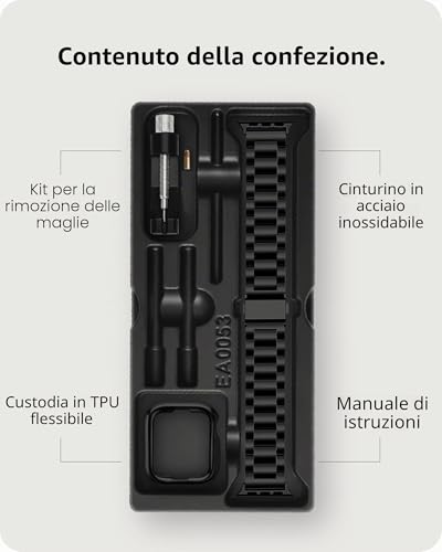 Fullmosa Apple Watch Band Ultra 3/2/1 49mm, Stainless Steel Replacement Bands Compatible with Apple Watch Band Ultra 3/Ultra 2/Ultra, for Women and Men, Black