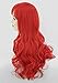 Topcosplay Womens Wigs Red Curly Long Cosplay Halloween Costume Party Wig Hair Synthetic Fiber