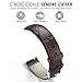 20mm Quick Release Universal Watch Band, MoKo Premium Soft Genuine Leather Crocodile Pattern Strap for Samsung Gear S2 Classic/Motorola Moto 360 2nd Gen Men's 42mm/Ticwatch 2nd/Huawei Watch 2, BROWN
