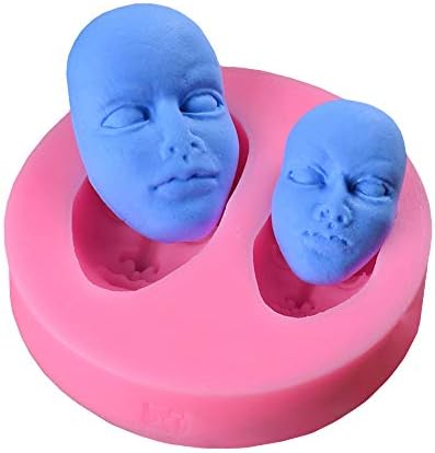 Beiersi Human Face Silicone Cake Fondant Mould Chocolate Craft DIY Mold Cake Decoration Icing Sugarcraft Mold Baking Tool