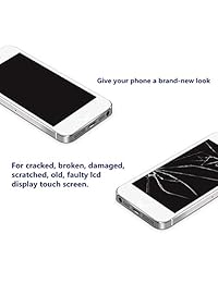 Repuesto para pantalla de iPhone - Pantalla LCD 3D táctil digitalizador marco de montaje completo con herramientas de reparación y protector de pantalla