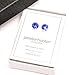 pewterhooter 925 Sterling Silver stud earrings for women made with sparkling Light Blue crystal from Swarovski®. London gift box. Hypoallergenic & Nickle Free Jewellery for Sensitive Ears