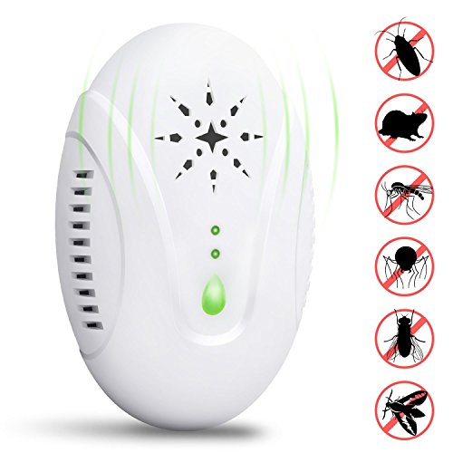 HiHydro White Ultrasonic Pest Repellent - Caffox Electronic Pest Control Plug In-Pest Repeller for Insect - Mice, Roaches, Bugs, fleas, Mosquitoes, Spiders, Cockroaches Ants and other Rodents