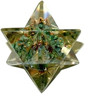 Ruby Zoisite Orgone Crystal Sacred Geometry Merkaba Chakra Star, Reiki Healing Energy