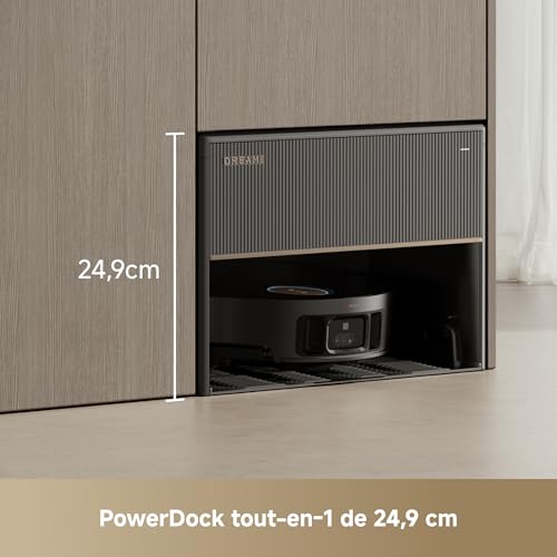 X50 Master Aspirateur Robot avec base compacte 24,9 cm, base 8 en 1, système de franchissement d'obstacles performant, système d'évitement d'obstacles basé sur l'IA, 20 000 Pa, brosse démêlante