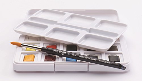 Van Gogh Watercolor Paint Set, Plastic Pocketbox, 12-Half Pan General Selection