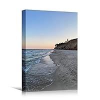Canvas Wall Art Seashore View Beach Beach Blue Coastal Cool Photography Relax/Calm - 12x18 inches