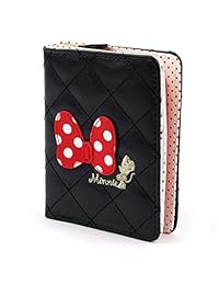 Disney Minnie Mouse Dot Ribbon - Monedero organizador para niñas y mujeres (negro)