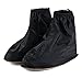 BenRan Rain Shoe Covers Shoes Overshoes Boot Gear Zippered Shoes for Men and Women (Black, 34.5cm)