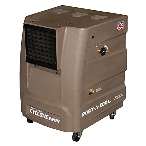 Click Here to See More Images Portacool PACCYC031A1 Cyclone 2200 Portable Evaporative Cooling Unit with 500 sq. ft. Cooling Capacity, Siena