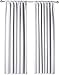 Amazon Basics Room Darkening Blackout Window Curtain with Rod Pocket and Tie Back, 52 x 84 Inches, White - Set of 2