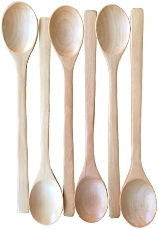 Wooden Tea Coffee or Children's Meals Spoons Reusable and Eco Friendly Spoons (set of 6) Approx.6"