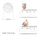 ELBLUVF Alloy Rose Gold Plated Skull Rhinestone Studs Earrings