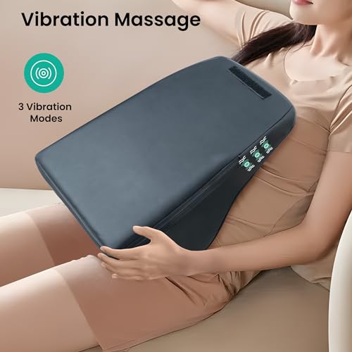 Snailax Shiatsu Lower Back Neck Massager with Heat, Back Massager for Deep Tissue, 3D Kneading Massage Pillow for Neck Shoulder Legs, Birthday Gifts for Men Women