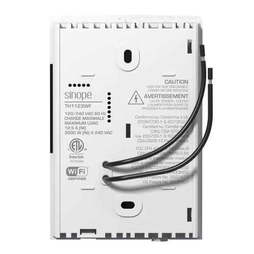 Sinopé Smart Wi-Fi Thermostat for Electric Baseboard Heating TH1123WF (Works with Amazon Alexa) 3000 W / 240 V