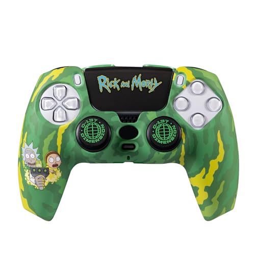 - Combo Pack PS5™ Rick and Morty Edición Glow in The Dark (Brilla en la Oscuridad) - Carcasa Rígida + Grips + Sticker Touchpad - Licencia Oficial RM0001