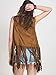 PERSUN Women's Fringe Vest Faux Suede Open Front Sleeveless Vest Cardigan 70S Hippie Clothes