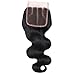 Lanyi Hair Virgin Brazilian Hair Body Wave Three Part 130% Density Lace Closure 16