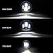 Black 7 Inch Led Round Headlight and 4.5 Inch Matching Passing Lamps Fog Lights for Harley Davidson Motorcycles
