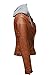 Luna Flower Women's Slim Fit Faux Shearling Collar Leather Jackets (GJAW003)
