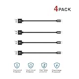 4 Short Micro USB Android Charger Cables(9in/23cm) COSOOS Nylon Braided Charge & Sync Power Cord for Samsung Galaxy S7 Edge/S6/S5/S4,Note 5/4/3,Amazon Fire,Kindle Paperwhite,PS4,Charger Station,MP3
