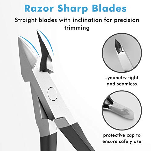 Cuticle Nippers Cuticle Cutter - Professional Stainless Steel Cuticle Trimmer Remover Scissors Nail Clippers Pedicure Manicure Tools by INFELING