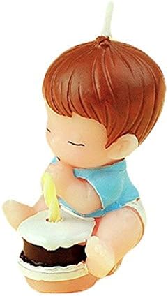CHARMING Birthday Candle Baby Cake Topper Candle for Party Baby Shower and Wedding (Wishing Boy)