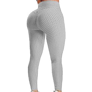 Mubineo Vrouwen Yoga Broek Honingraat Hoge Taille Gym Leggings Tummy Controle Scrunch/Ruches Butt Lift Running Panty