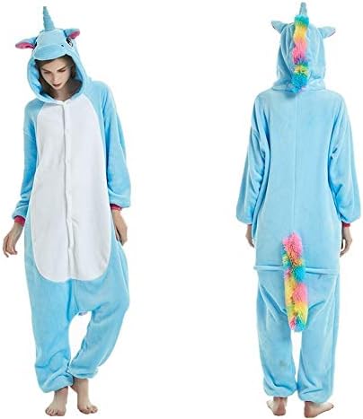 Fleece Onesie Pajamas for Women Adult Cartoon Animal Unicorn Christmas Halloween Cosplay Onepiece Costume