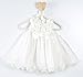 vyaji Taffy Baby Christening Baptism 3D Flower Dress Gown 6 Piece Deluxe Set 0-3 Months White