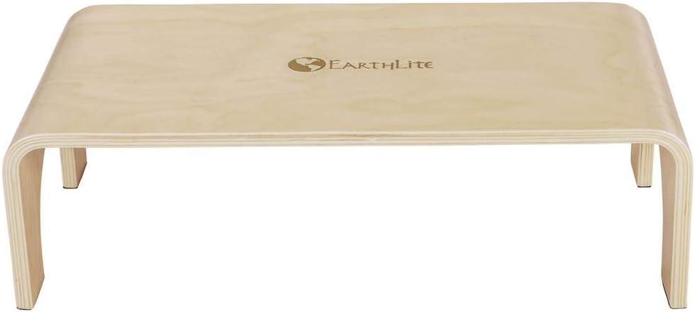 EARTHLITE Wooden Step Stool - 7'' High, Large Surface, Strong & Stable Bed Step, Foot Stool, Massage Step-Up: Health & Personal Care