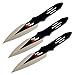 Throwing Knife Set with Three Knives, Stainless Steel Handles, Perfect for ninja & martial arts, Black Nylon Sheath, True Strike TS-595-3 Series