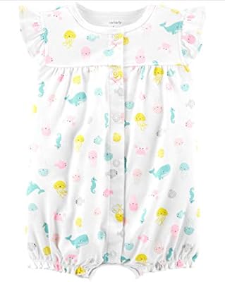 Amazon カーターズ 女の子 半袖ロンパース 海のお魚さん大集合