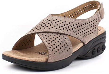 Olivia Adjustable Cross Strap Sandal - for Plantar Fasciitis/Foot Pain