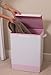 BirdRock Home Baby Clothes Hamper with Lid - Folding Cloth Hamper with Handles - Dirty Clothes Sorter Bin - Easy Storage - Collapsible - Pink and White