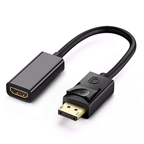 DisplayPort HDMI変換アダプタ1080P解像度対応 ディスプレイポート to HDMI 変換コネクター DP HDMI 変換 ケーブルHP DELLに対応 金メッキコネクタ搭載 (dp 1080p)
