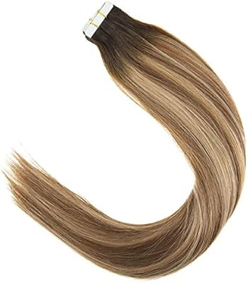 Youngsee 14inch Remy Straight Tape Hair Extensions Real Human Hair