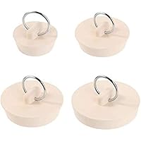 WYSUMMER Drain Stopper Set,4 Sizes Bathtub Stopper Rubber Sink Stoppers Set White Stopper Plug with Hanging Ring for…