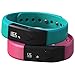 Juboury Bluetooth Activity Fitness Tracker I5 Smart Bracelet Wearable Smart Wristbands with Pedometer Sleep Tracker for IOS Android Phones (Pink)