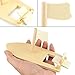 Wpxmer 3 Pack DIY Wood Sailboat Rubber Band Paddle Boat, Can be Painted and Decorated Make Your Own Wooden Sailboat