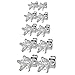 JewelrieShop 5 Pairs Assorted Sizes Wholesale Stainless Steel Cubic Zirconia Star Stud Earrings