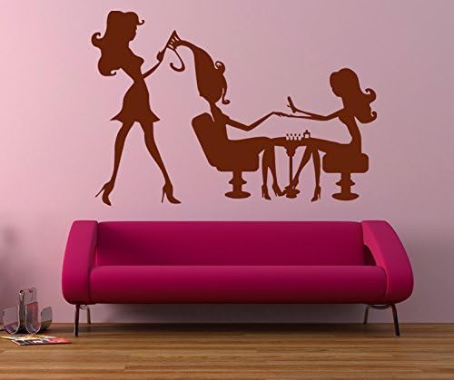 ik852 Wall Decal Sticker beauty salon girl hair haircut makeup manicure nail
