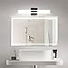 ECOBRT 17.7 inch 10W LED Vanity Lights Fixtures Stainless Steel Cool White Light 6000K IP44 Modern Bathroom Vanity Mirror Front Lights fixtures
