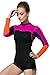 Micosuza Womens Wetsuit Jacket 2MM Long Sleeve Top