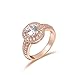 Winter.Z Womens Jewelry Popular Explosion Models Austria Crystal Rose Gold Wheel Ring Wedding