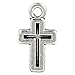 SUNYIK Tibetan Silver Christian Cross Charms Findings Jewelry Makings 200Pcs