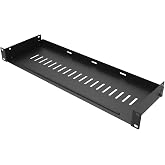 JINGCHENGMEI 1U Disassembled Vented Rack Shelf Universal Rack Tray No Lip | for 19 Inches Network Cabinet or Server Rack (6 Inches Deep)